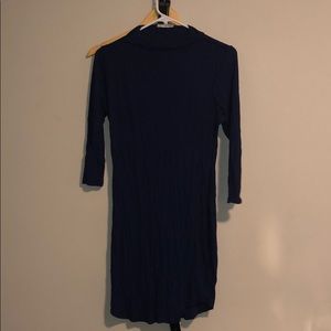 Blue knit dress